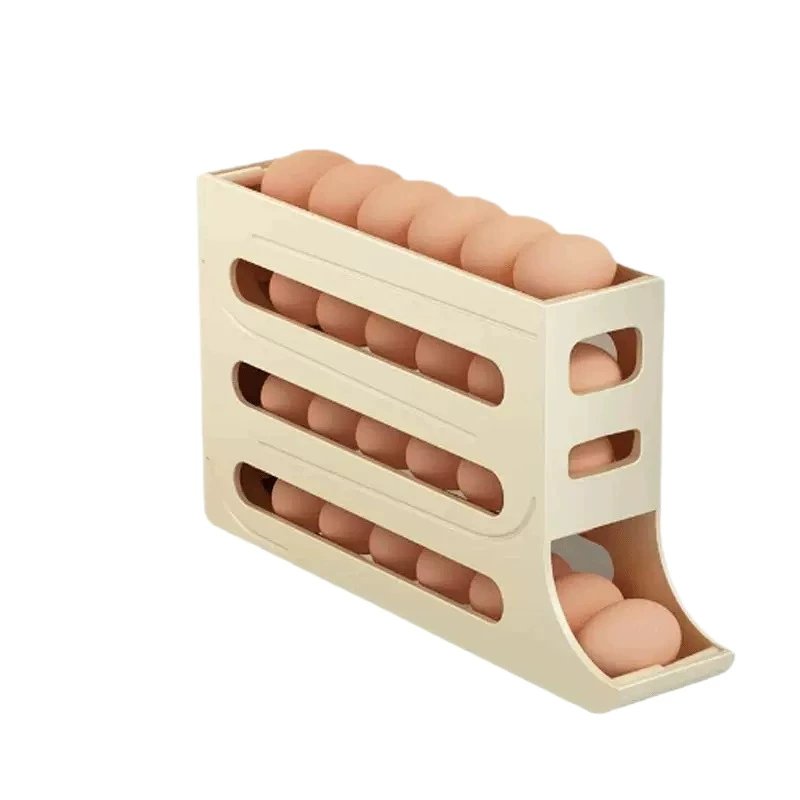 계란 트레이 계란 보관함 자동롤링 에그 트레이 디스펜서 보관함, 1개, 노랑 5,500원