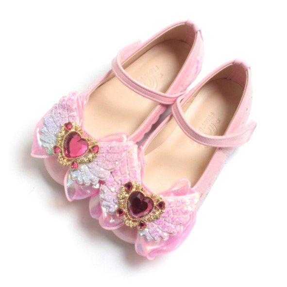 FROMBEBE 여아용 앙쥬 하트 날개 리본 LED 구두 42,000원