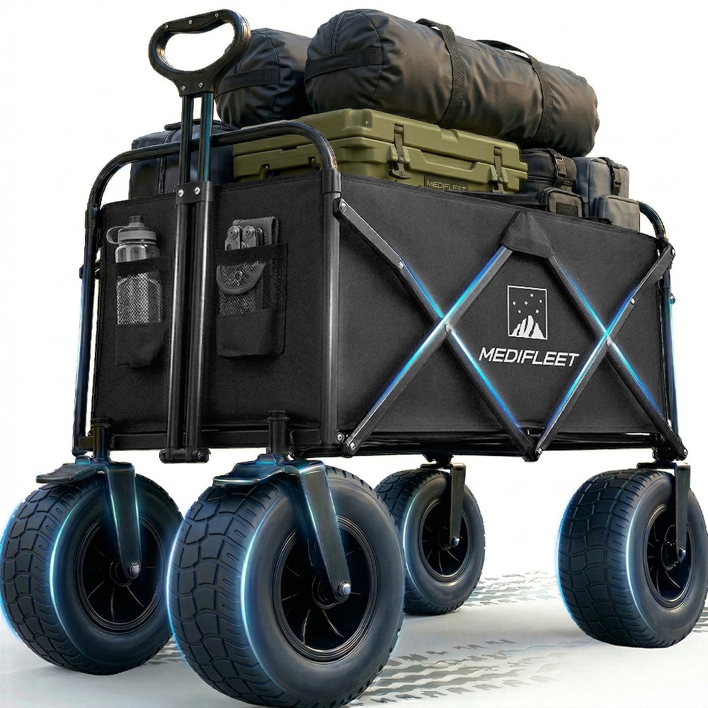 메디플릿 캠핑 아웃도어 대형 광폭 바퀴 폴딩 카트 웨건 63,980원