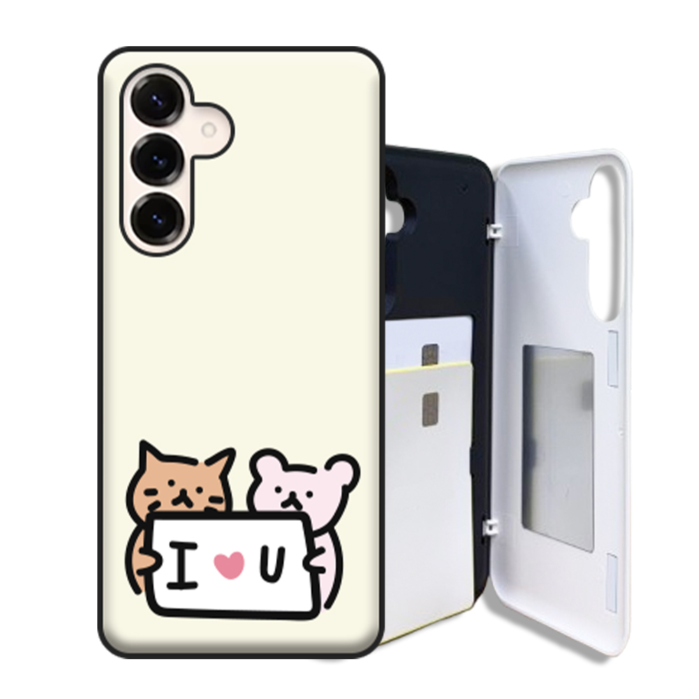 휘케이스 고양이 고야 곰돌이 고마 디자인 갤럭시 S25시리즈 카드 2장 수납 마그네틱 도어범퍼 케이스 17,900원