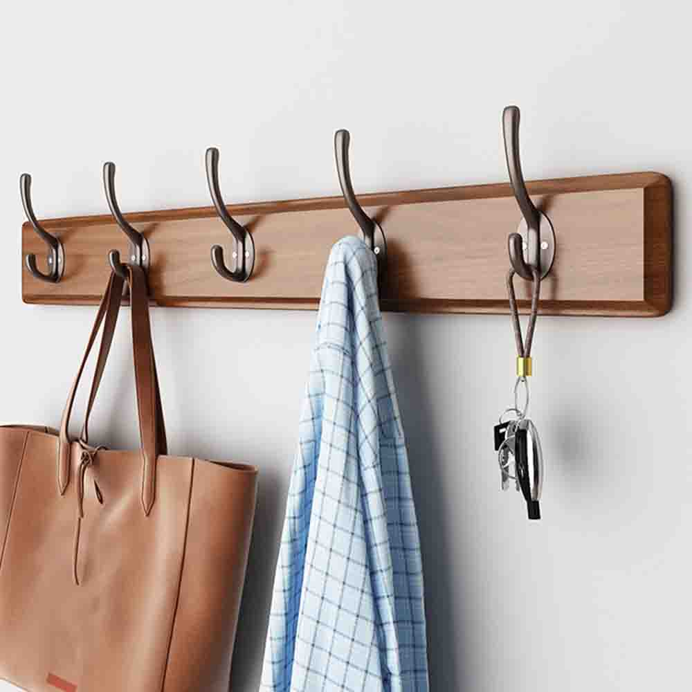 라라공방 엔틱 원목 인테리어 벽옷걸이 5단, 브라운, 1개 14,260원