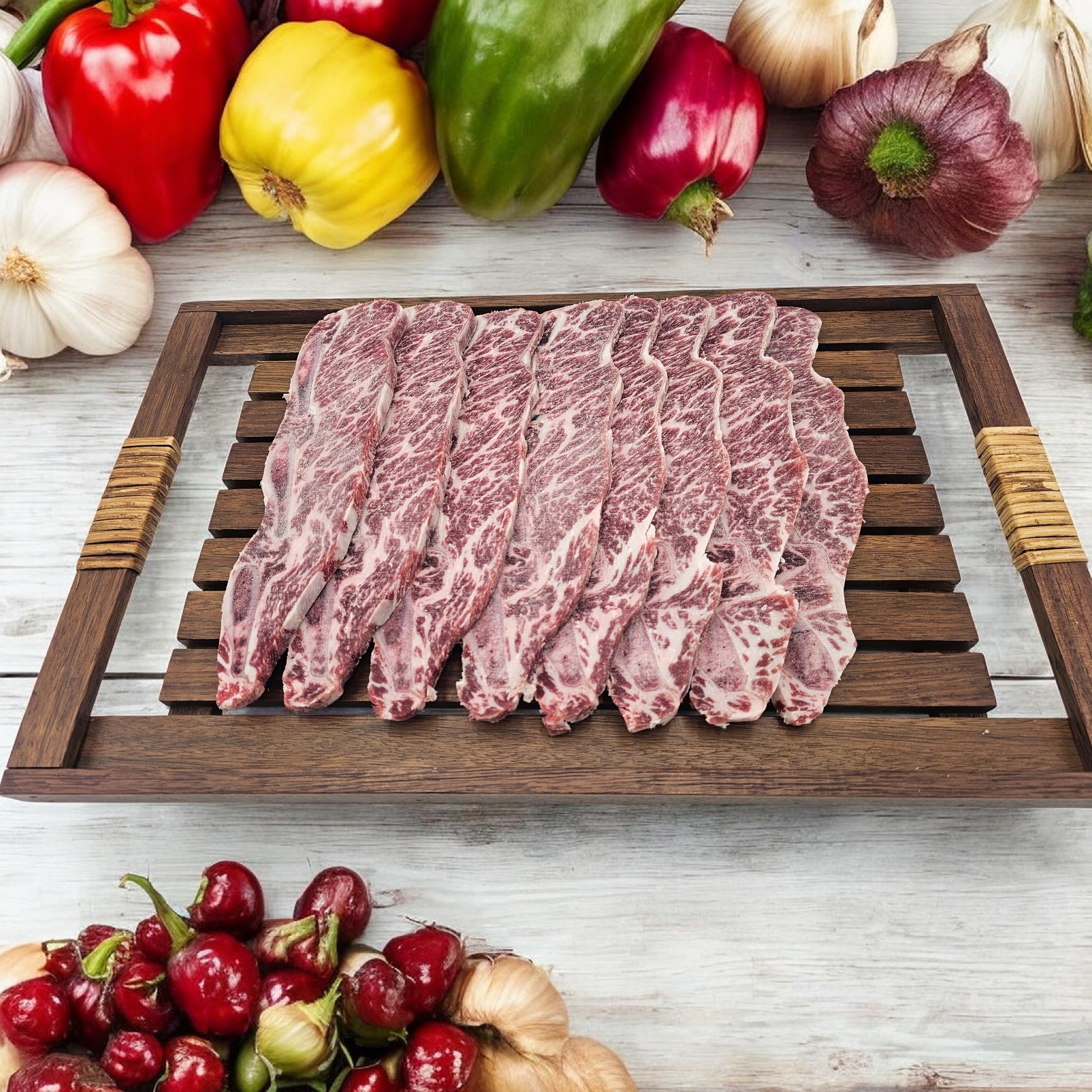 고성축산 마켓 CAB 블랙앵거스 LA갈비 678번 꽃갈비 미국산 탑 초이스 지방손질 일반 가정용, 2개, 1kg 95,200원