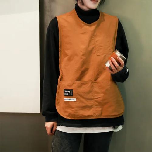 목공앞치마 목수캔버스앞치마 작업복조끼 목공작업복 방수 및 얼룩 방지 단색 나일론 조끼 스타일 뷰티 앞치마 소매 요리사 서버 착용 34,130원