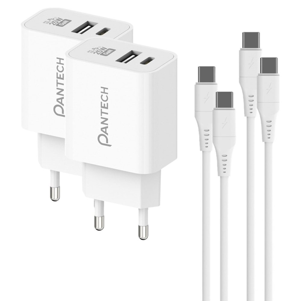 팬택 25W 2포트 PD GaN 멀티충전 초고속충전기 + CtoC 케이블 1m 세트, 2세트, 화이트 11,900원