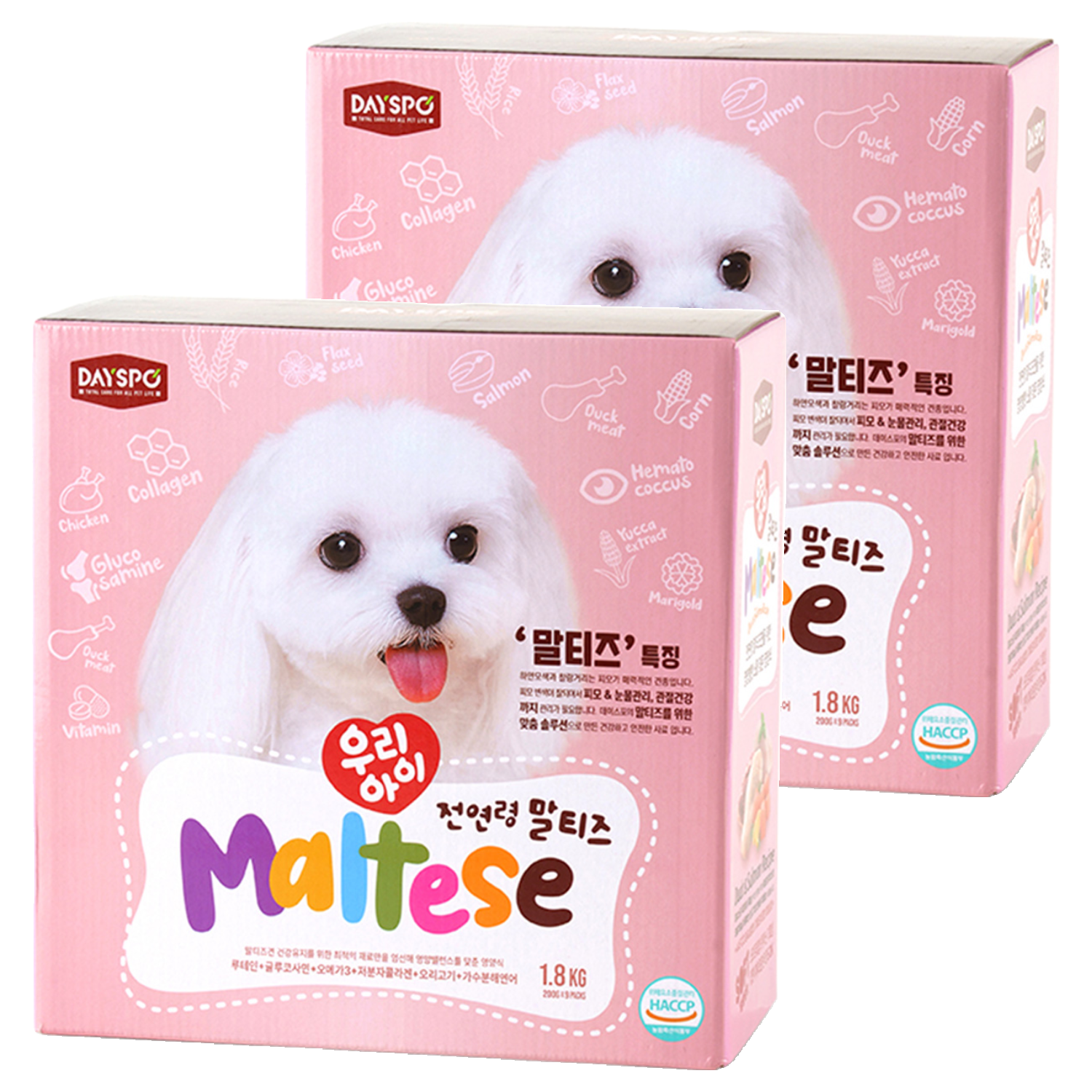 데이스포 강아지 우리아이 기능성 사료, 말티즈, 1.8kg, 2개 33,940원