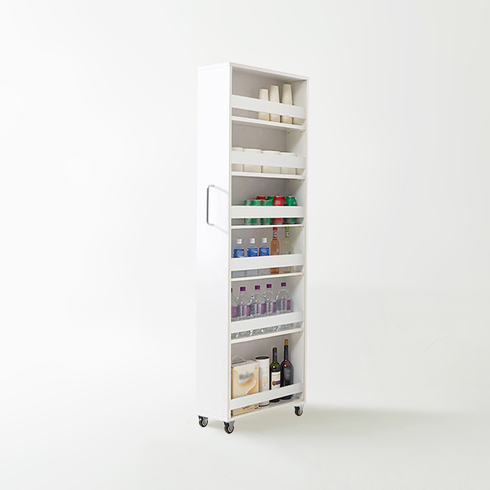 파로마 딜란드 슬라이딩 높은 틈새수납장 230, 화이트 124,900원