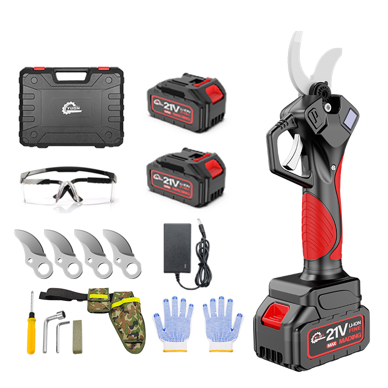 YUON 독일 고급형 대용량 충전식 브러시리스 전동전지 가위 휴대용 21V 풀세트 BLDC모터 마끼다 배터리 호환, 1개 169,000원