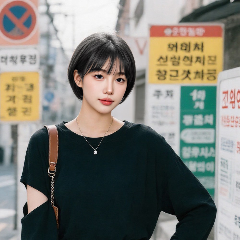 GBKING 수제 보브컷 통가발 단발머리 인모100% 항암가발 전체가발, 1개, 블랙 20cm 85,000원