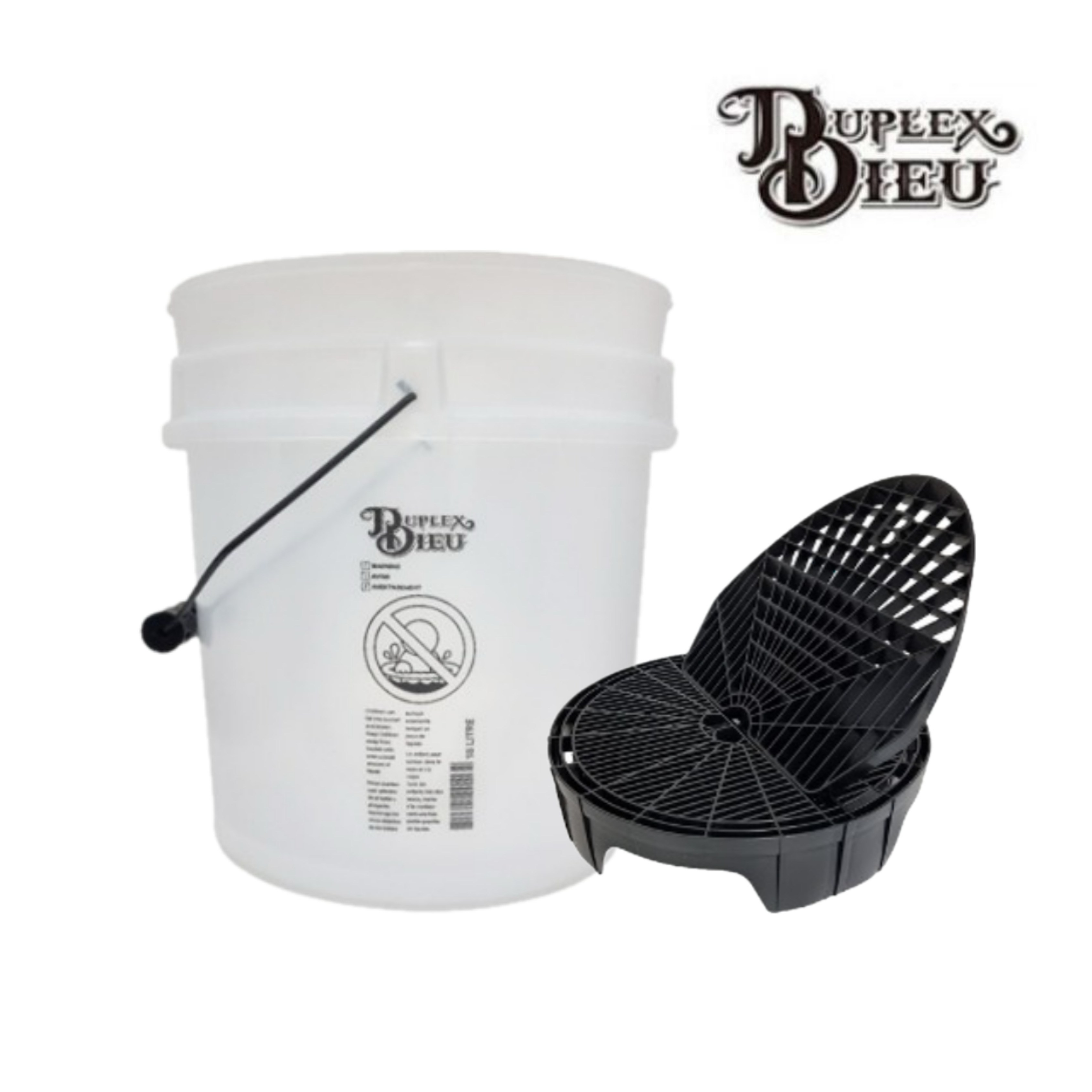 듀플렉스 듀 세차 버킷(투명, 18L) & 그릿가드(더트가드+워시보드 결합형) 세트 18,900원