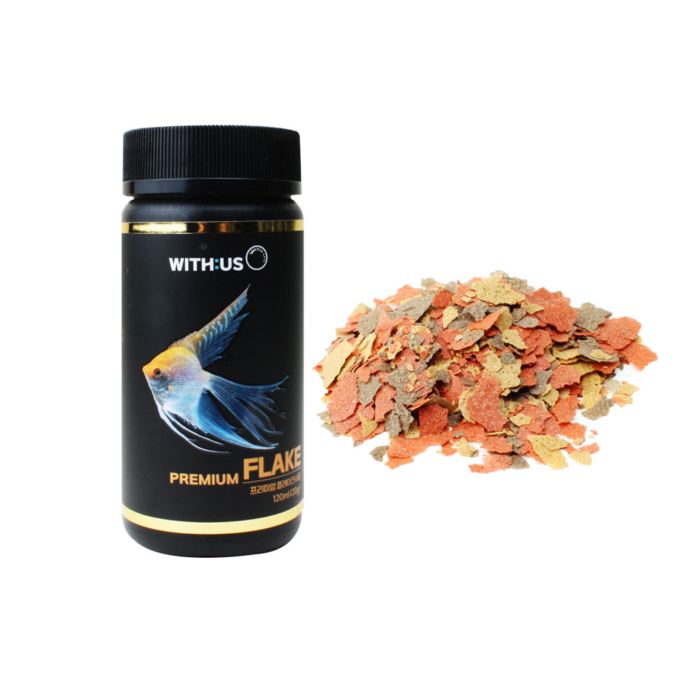 나바다몰 위더스 프리미엄 플레이크 사료 120ml 구피 엔젤 디스커드 소형어 부상성 먹이 33,000원