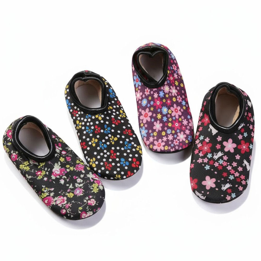꽃무늬 논슬립 실내 기모 덧신 4개 혼합 9,050원