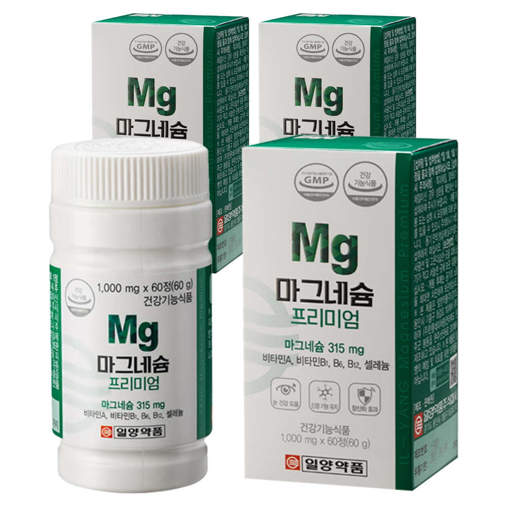 일양약품 마그네슘 프리미엄 60g, 60정, 3개 27,400원