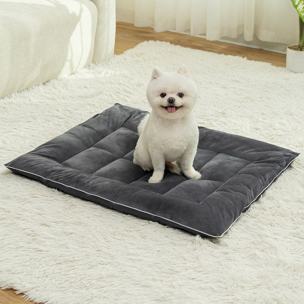 소하임 극세사 털 안 붙는 통세탁 펫 방석, 챠콜그레이, 1개 16,500원
