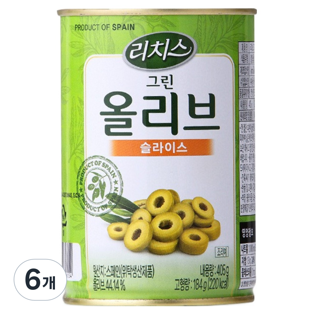 리치스 그린 올리브 슬라이스, 405g, 6개 14,940원
