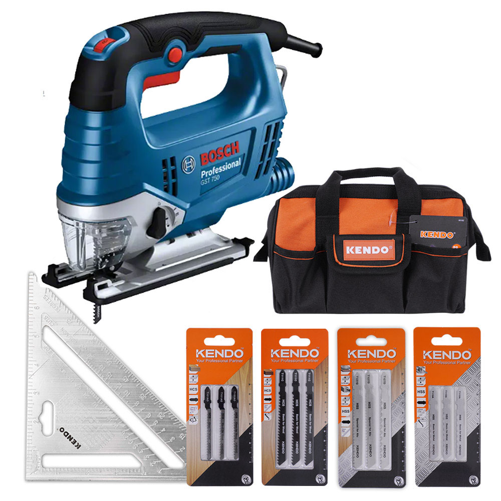 보쉬 전동 속도조절 직소기 GST750 직쏘 톱 오비탈 절단기 날포함, 1개, 공구가방 악세사리5개 100,750원