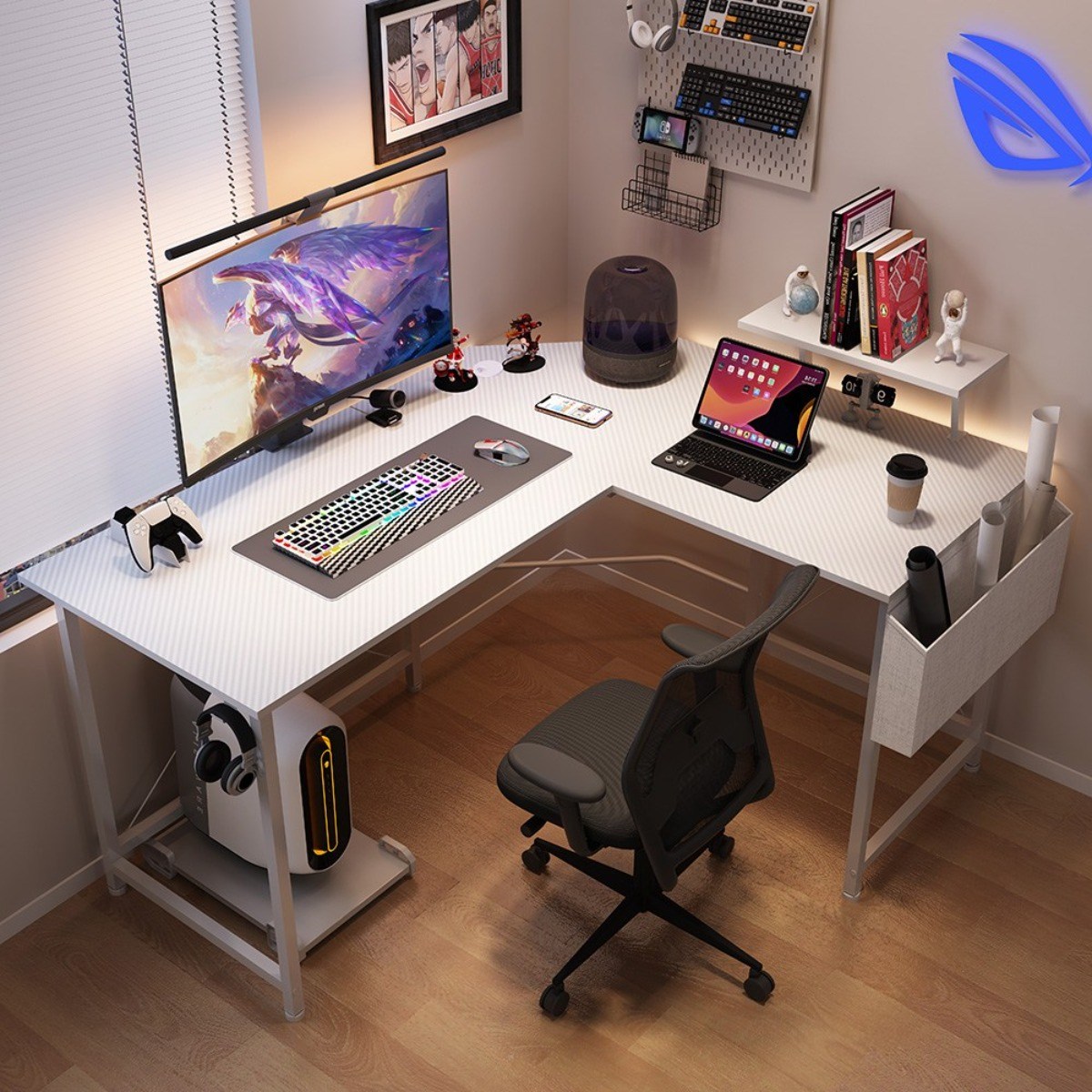 월로덴 L형 컴퓨터 책상 게이밍 책상 코너형 책상 110,000원