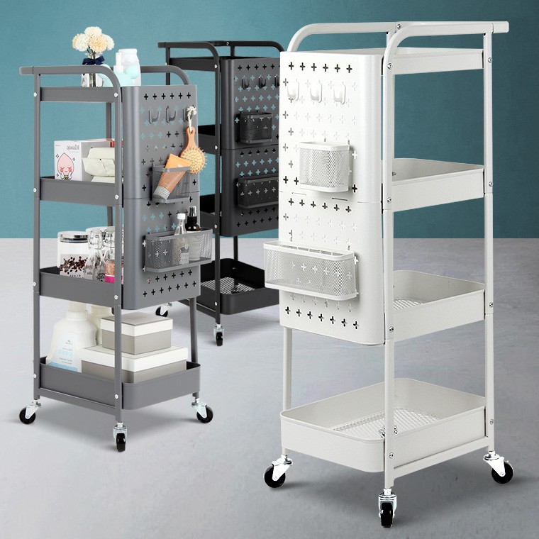 필모듈 트윈패널 미용트레이 카트 360도 회전 다용도 웨건 (바퀴형) 63,000원