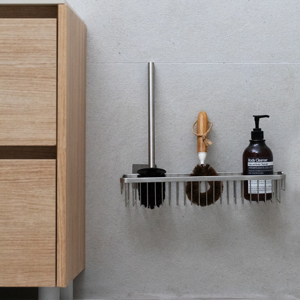 에브리윅 무타공 물빠짐 와이어 304 스텐 욕실 선반 정리대 26,800원