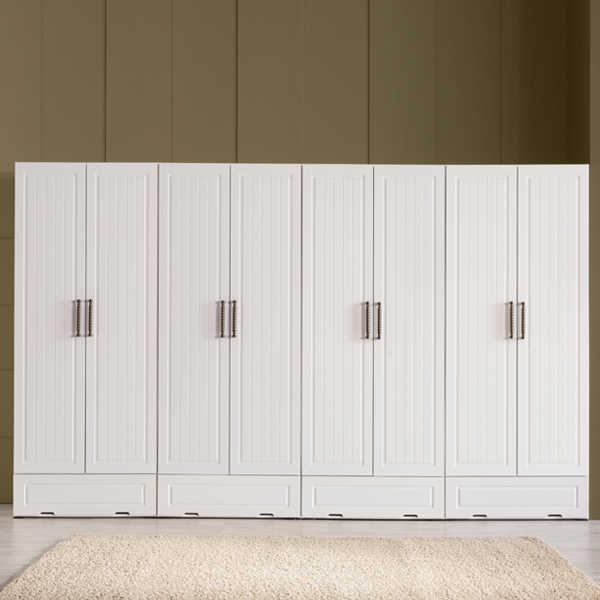 국내제작 직접배송 키높이 레인 서랍형 3240mm 장롱 드레스룸 신혼가구 옷장 이불장, 화이트 479,900원