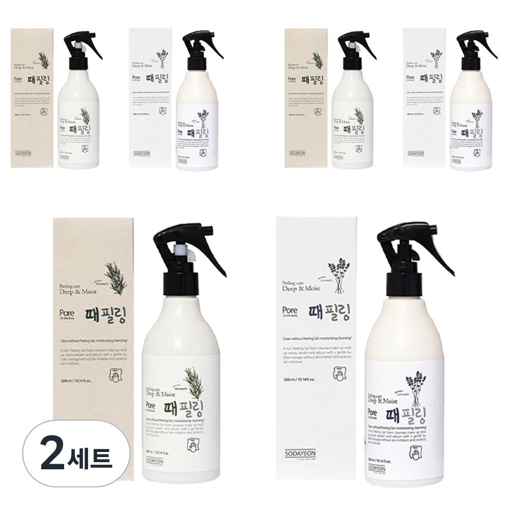 수아연 딥앤모이스처 스프레이 때필링젤 300ml 라벤더 3p + 로즈마리 3p 세트 95,550원
