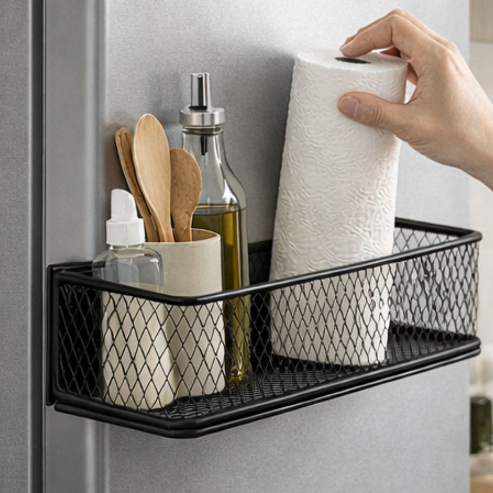 브오미 욕실수납선반 무타공 자석 정리함, 1개, 블랙 24,000원