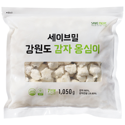 [7인분 지퍼팩] 강원도 감자 99.89% 옹심이 / 강판에 갈아만든 쫄깃함, 1.05kg, 2개 30,900원