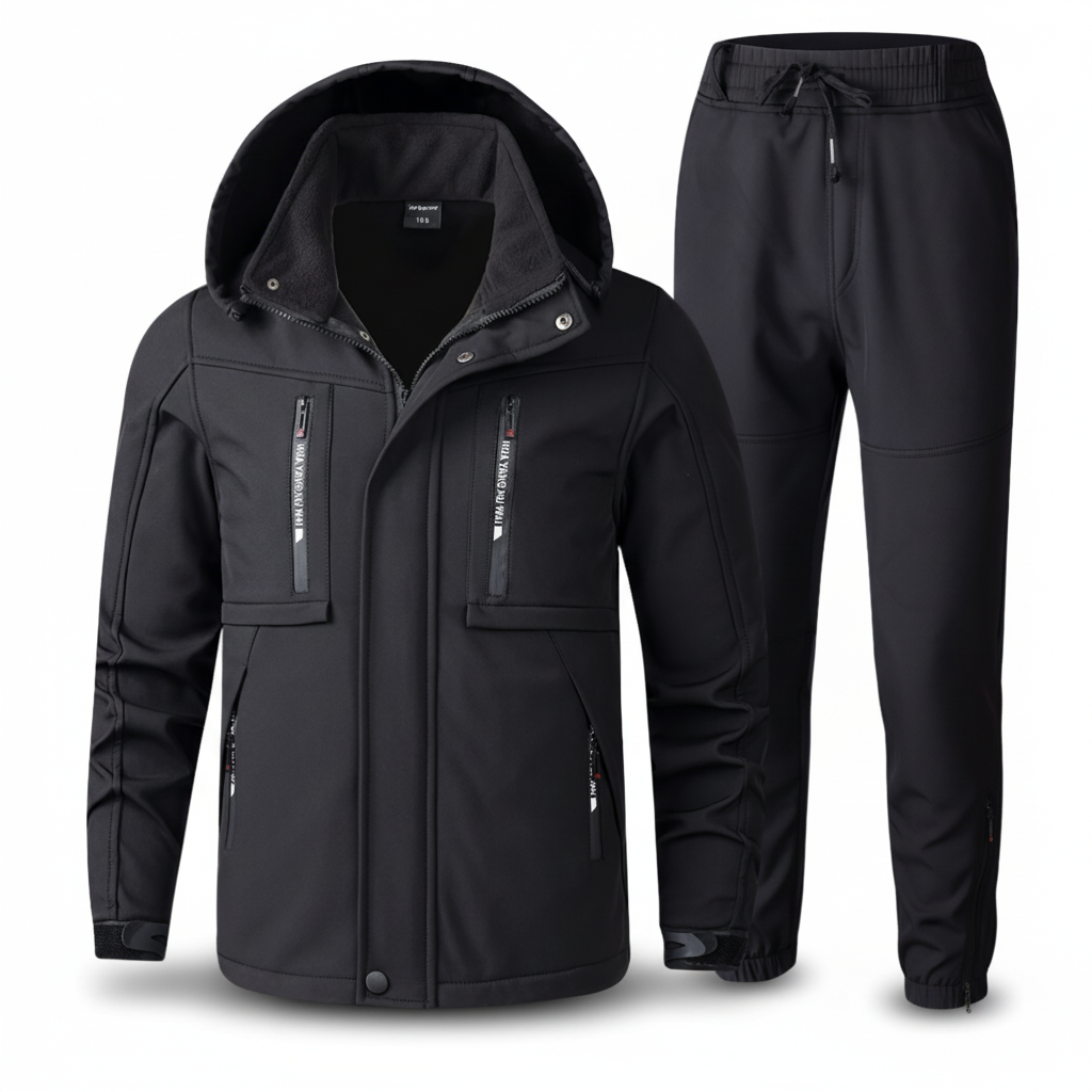 ANYOU 겨울 남자 바람막이 방수 작업복 따듯한 기모 방한복 야외 다기능 등산복 트레이닝복 상하복세트 18,690원