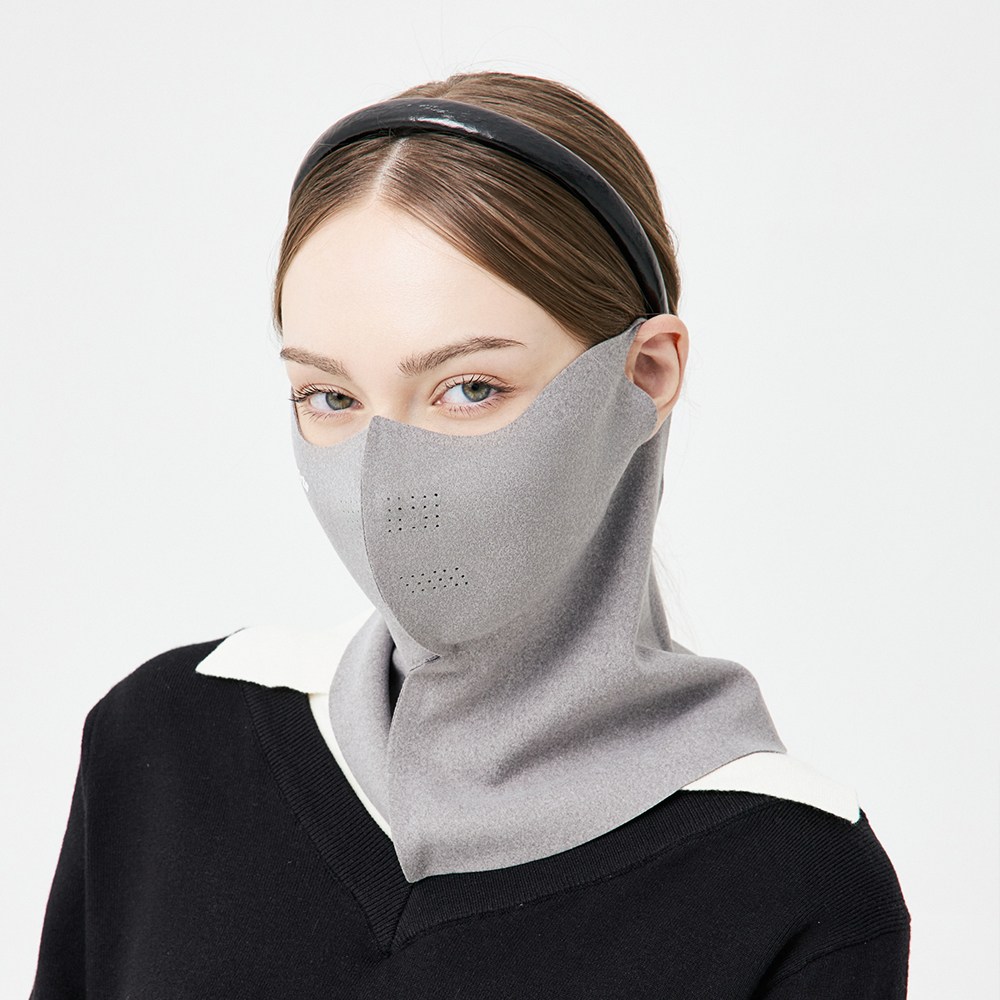 엠엠스포츠 겨울 심리스 극세사 기모 등산 스포츠 얼굴햇빛가리개 방한 골프 마스크, 그레이, 1개 13,900원