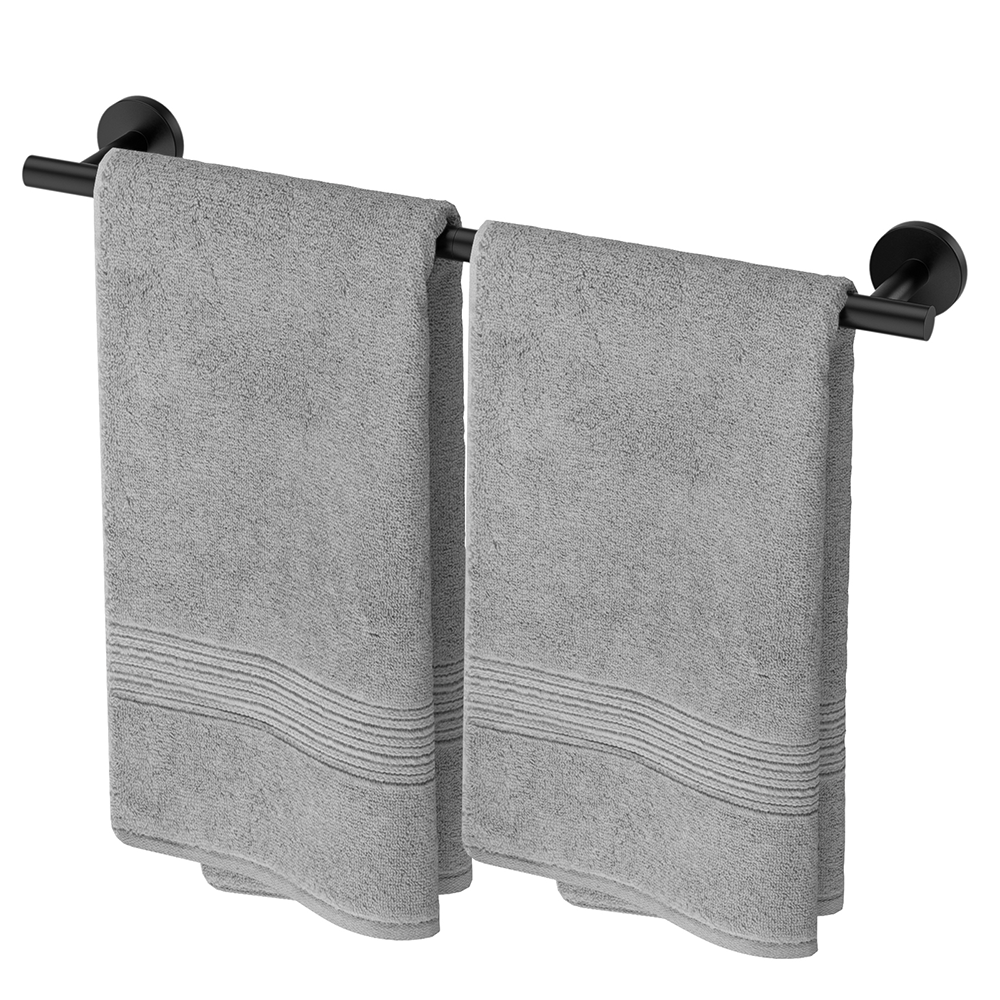USHOWER 스테인리스 욕실 수건걸이 벽걸이형 타월 바, 모던 인테리어 수건걸이 거치대 61cm, 1개, 블랙 22,000원
