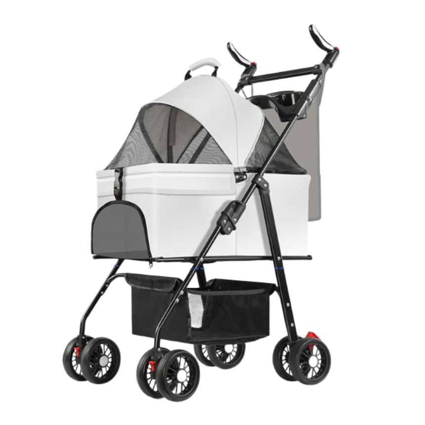 정도마켓 시트분리형 하단 수납 접이식 강아지 유모차 85,900원
