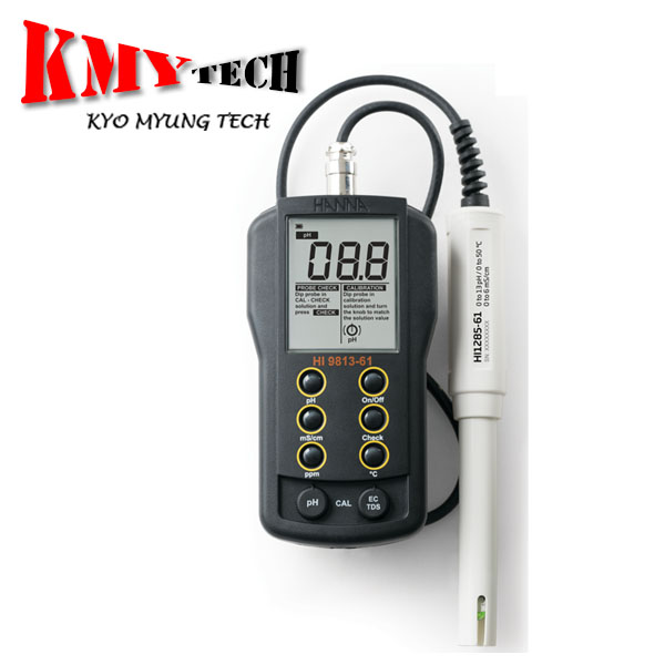 HANNA HI9813-61 (구 HI9813-6) 다항목 수질측정기 pH/EC/TDS/TEMP METER 339,900원