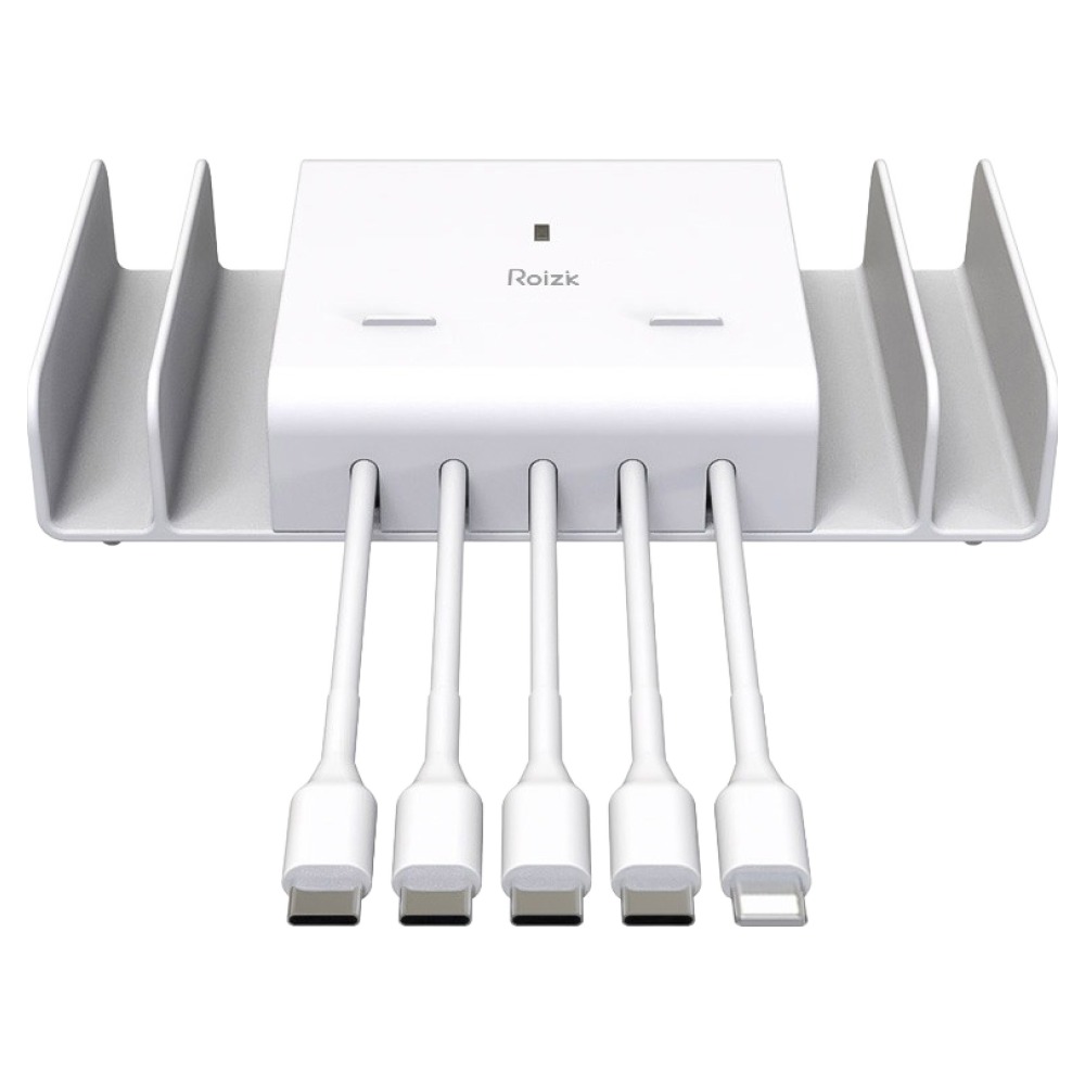 로이직 5포트 고속 멀티충전기 C타입 4p + 8핀 1p, 화이트, 1세트 39,800원