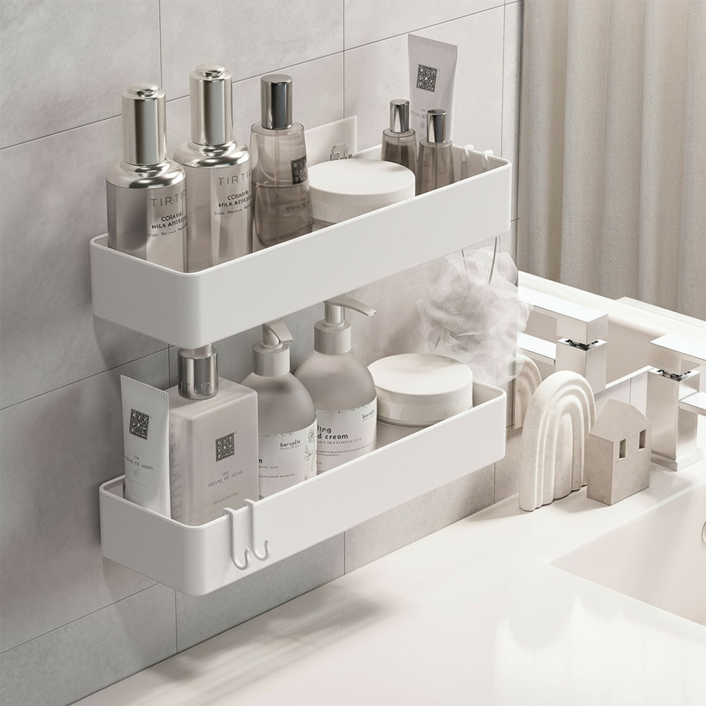 홈비 흔들림없는 강력접착 프리미엄 욕실선반, 1개, 화이트 26,900원