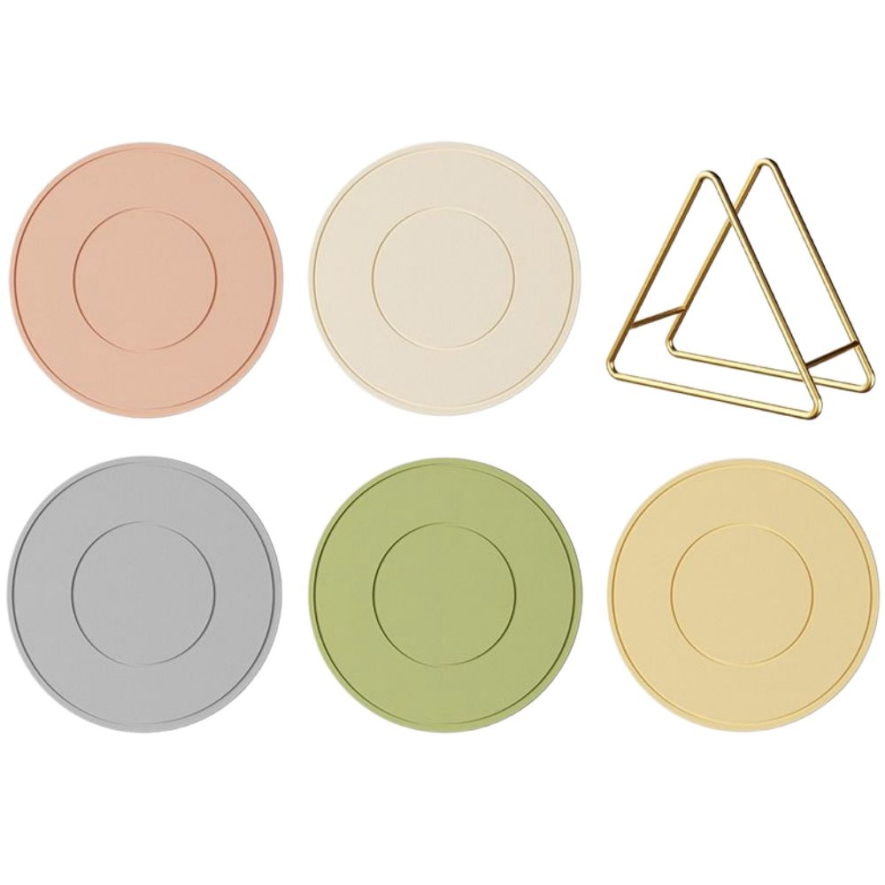 블루밍유 실리콘 원형 냄비 받침 거치대 세트, 1세트, 5컬러 18,400원