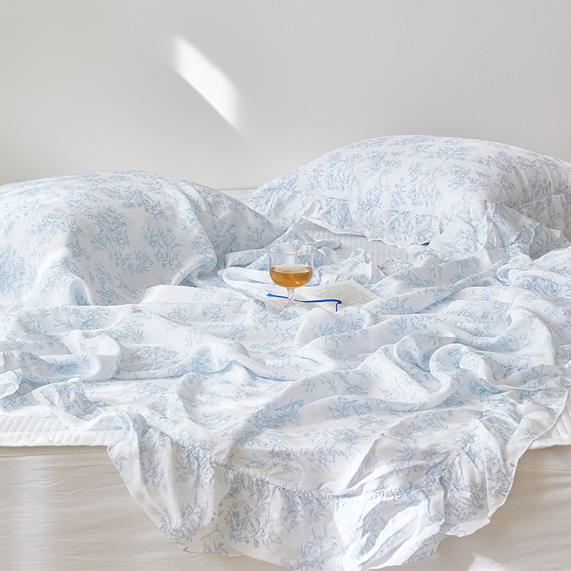 마틸라 냉감 풍기인견 여름산책 프릴 홑이불 45,500원