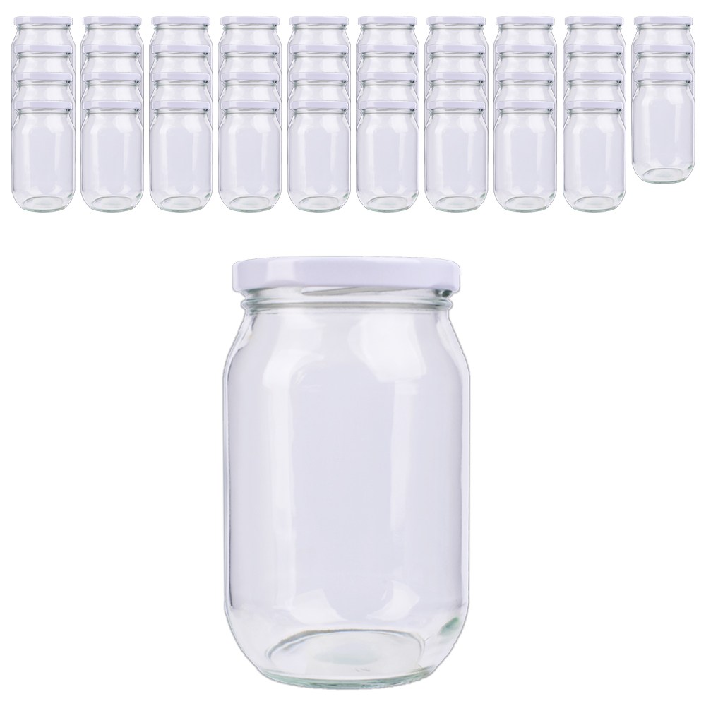 가인글로벌 고려쨈580 유리병 러그캡 화이트, 40개, 470ml 34,800원