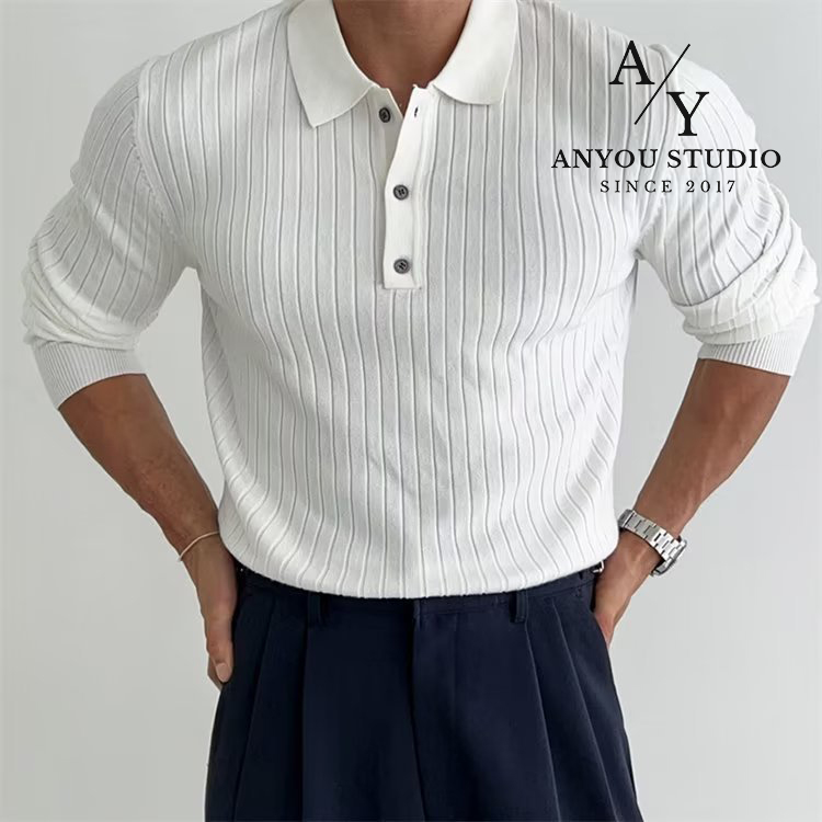 ANYOU 남자 머슬핏 긴팔 니트 어깨넓어보이는 남자니트 15,500원