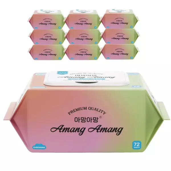 테온셀 아망아망 프리미엄 캡형 72매 20팩 도톰한 물티슈 고평량 70gsm 21,700원