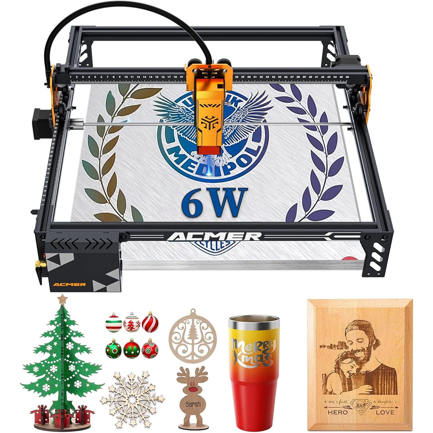ACMER 6W 휴대용 레이저 각인기 앱연동 PC연동 금속 나무 아크릴 P1S PRO 299,000원