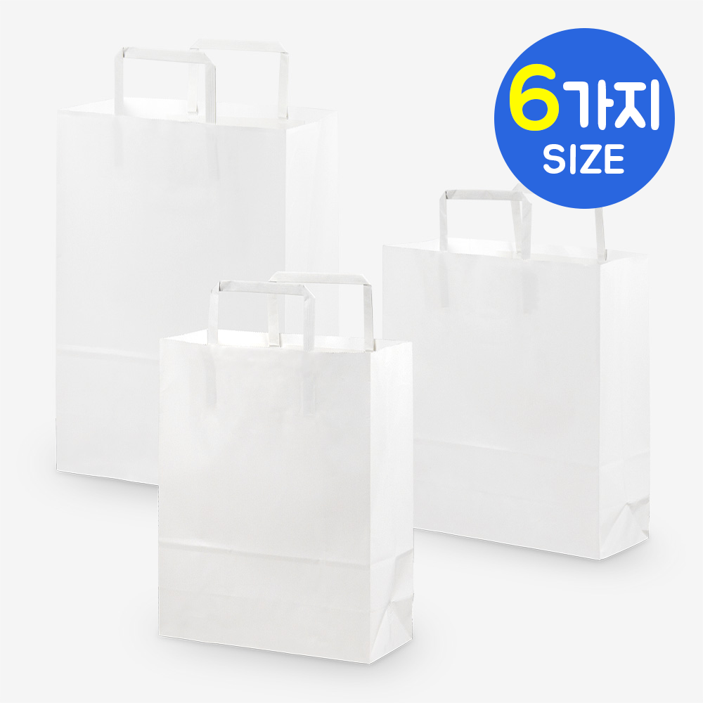 나우스팩 화이트 납작끈 쇼핑백(100장) - 6가지 사이즈 16,200원