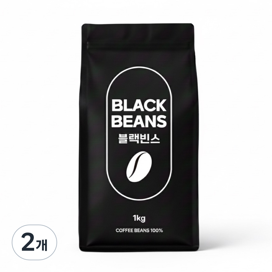 블랙빈스 헤이즐넛 향 커피, 2개, 1kg, 홀빈(분쇄안함) 43,710원