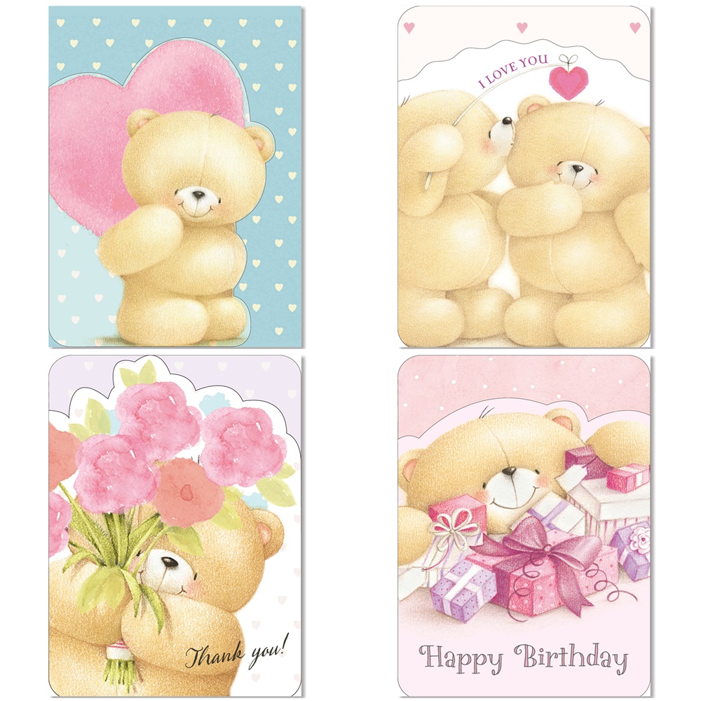 홀마크 곰돌이 생일축하 감사 카드 4종세트 3 6,000원