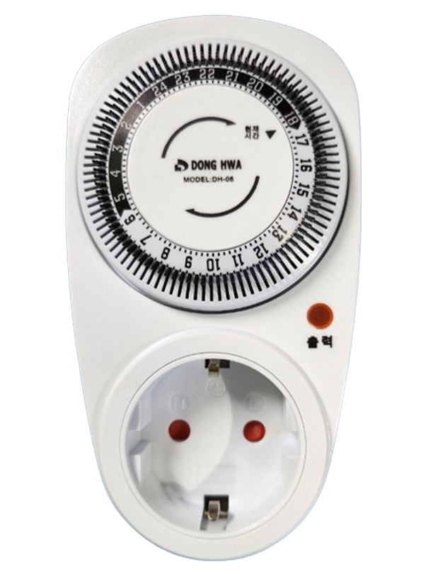 동화전자 슬림형 타이머 콘센트 1구 DH-06, 12.5cm, 혼합색상, 1개 12,660원