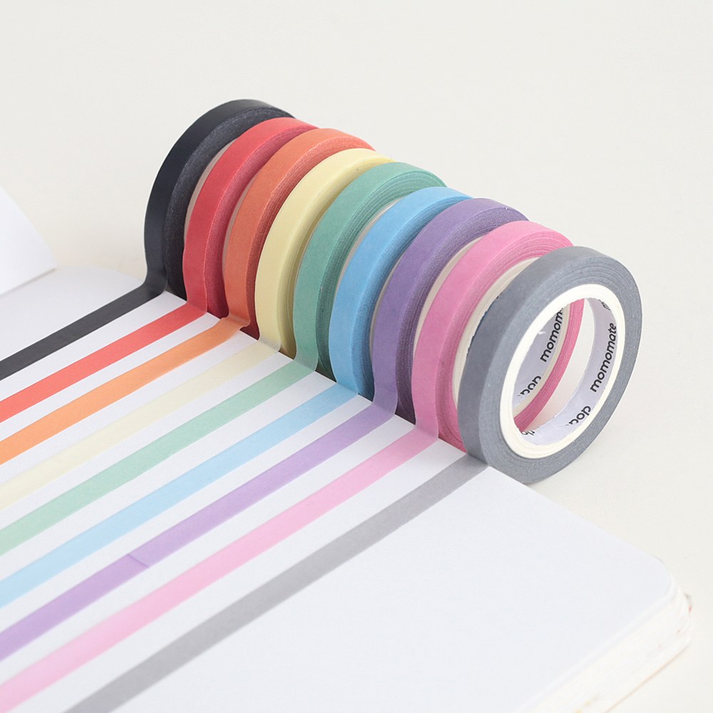 모모마테 슬림 단색 마스킹테이프 2,300원