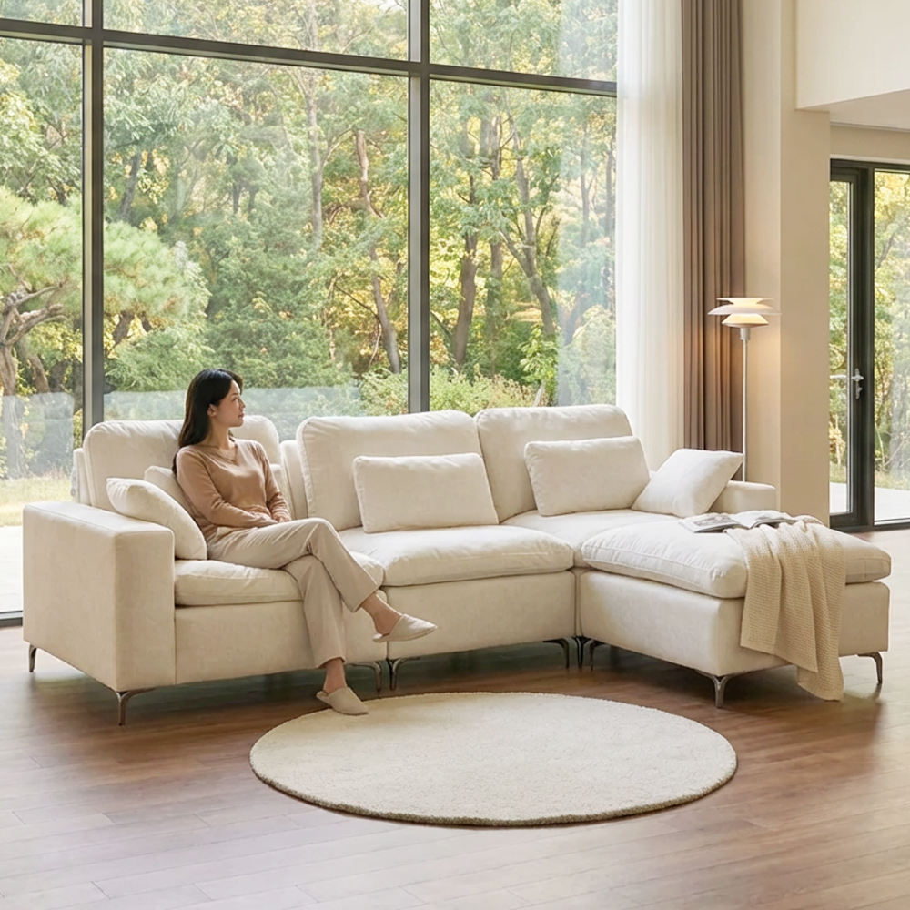 세인트블랑 라포 구스 스윙 패브릭 아쿠아텍스 이지클린 모듈 소파 4인 sk, 4인 599,000원