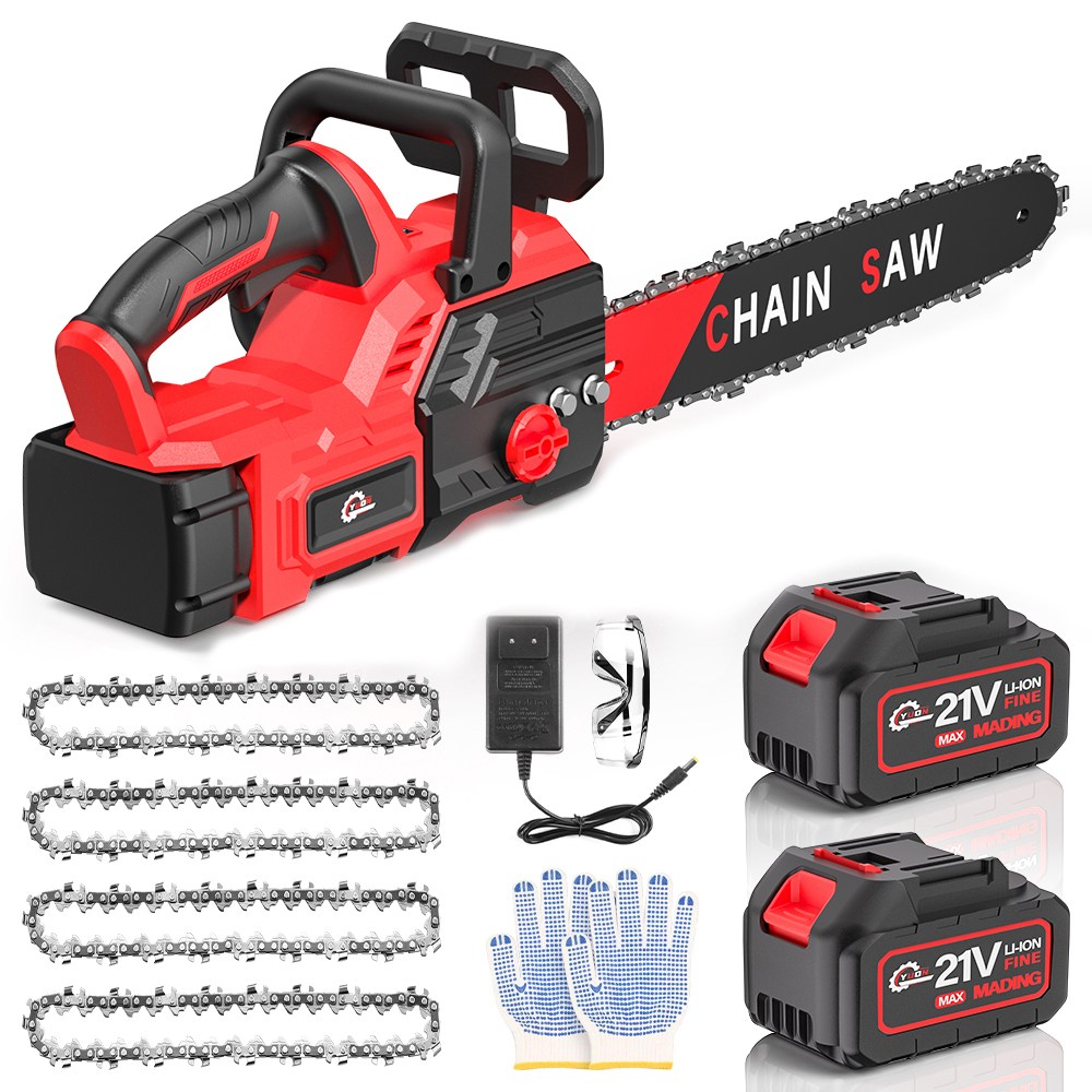 YUON 고출력 무선 전기톱 40cm 충전식 체인톱 21볼트, 1개 219,000원