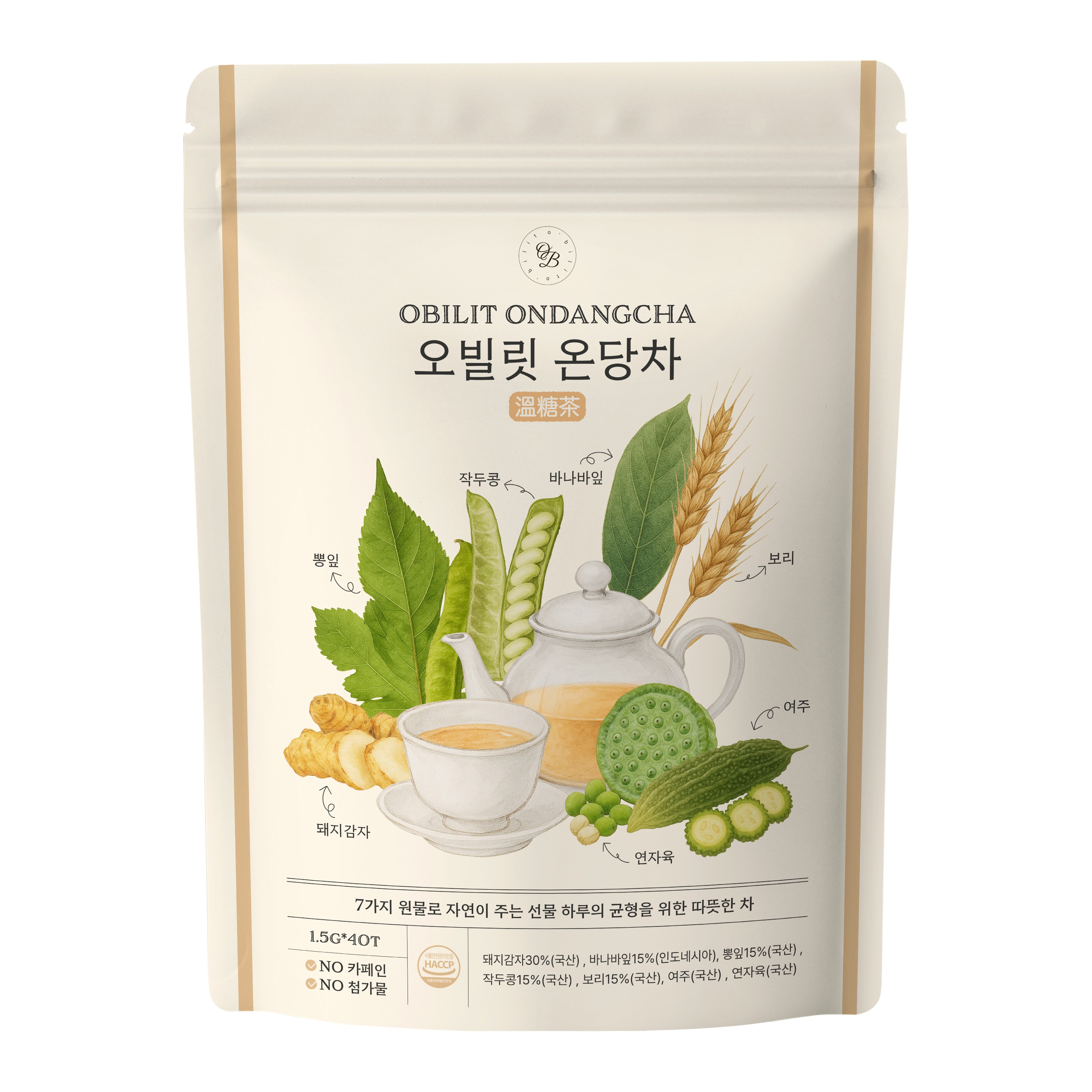 오빌릿 온당차 혈당차 7가지원물 뽕잎 돼지감자 바나바잎 여주 연자육 작두콩 보리 식후혈당케어 건강차 16,800원