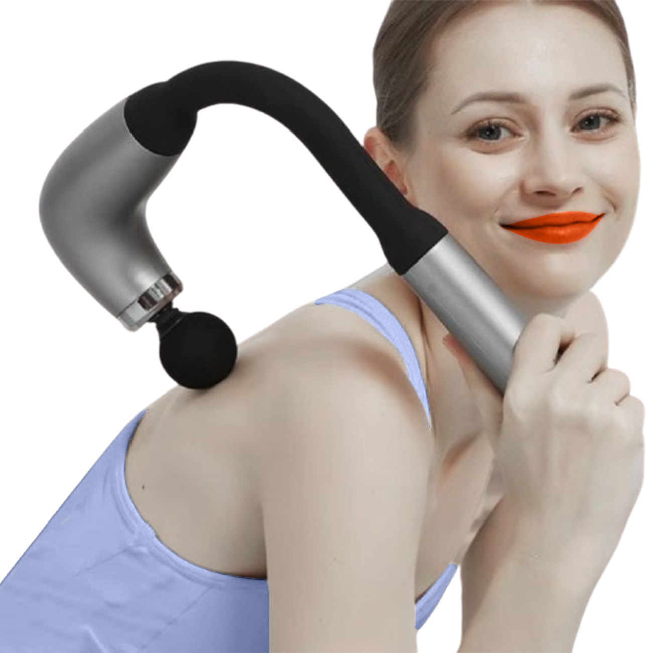 다기능 진동 핸디 마사지건 강력 진동 갈고리형 휴대용 강도 조절 가능 무선 안마기 17,500원