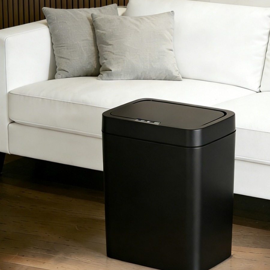 고품질자동센서쓰레기통 자동개폐 방수냄새차단 주방욕실용, 블랙 39,000원