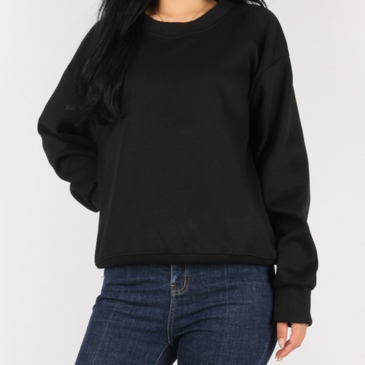 [1+1]C여성무지라운드맨투맨 긴소매 기본템 무지 베이직 티셔츠 편안한 스판 데일리 레이어드 29,800원